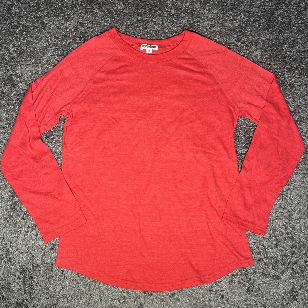 Women's Long Sleeved Red Plain Tipsy Elves Shirt Size Small
